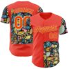 Custom Orange City Cream Ninhol Mother and Child Authentic Baseball Jersey