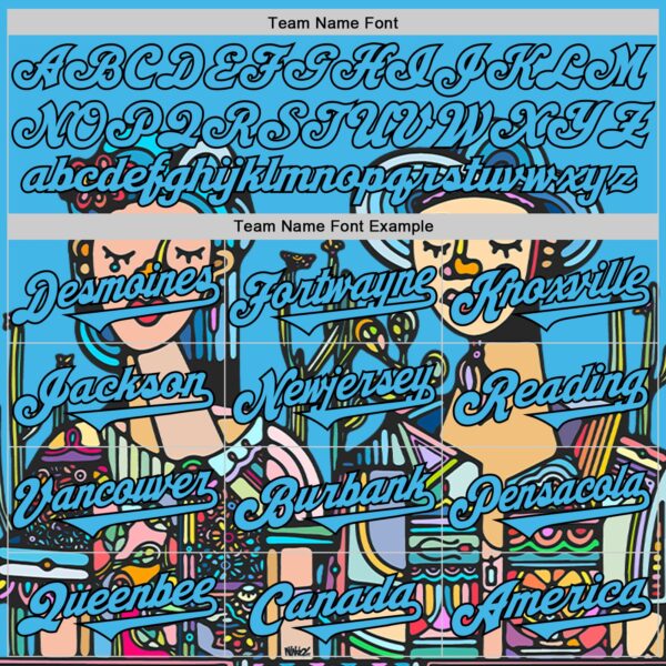 Custom Blue Sky Blue-Black Ninhol Pau De Arara Authentic Baseball Jersey