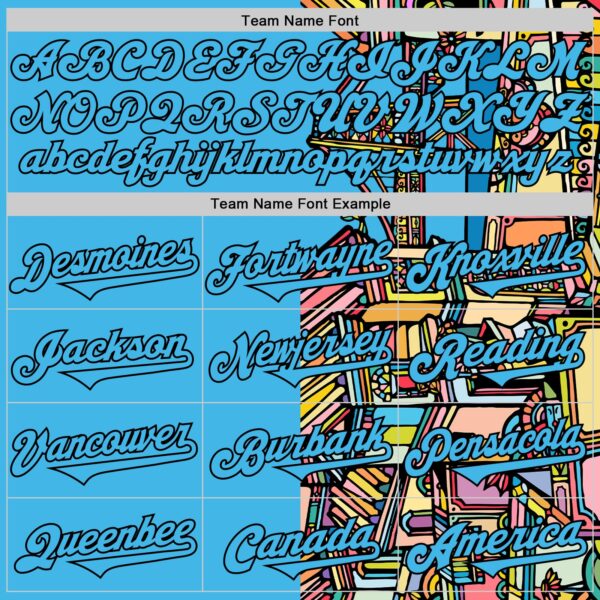 Custom Blue Sky Blue-Black Ninhol Untitled Authentic Baseball Jersey