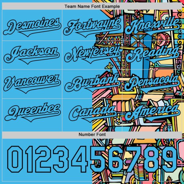 Custom Blue Sky Blue-Black Ninhol Untitled Authentic Baseball Jersey