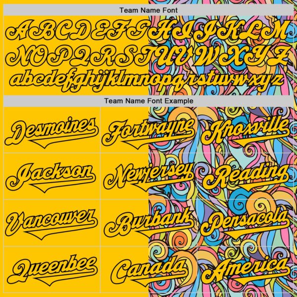 Custom Yellow Black Ninhol Waves Authentic Baseball Jersey