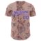 Custom Pink Purple-White Episodic Drawing Camellia Blooms Authentic Baseball Jersey