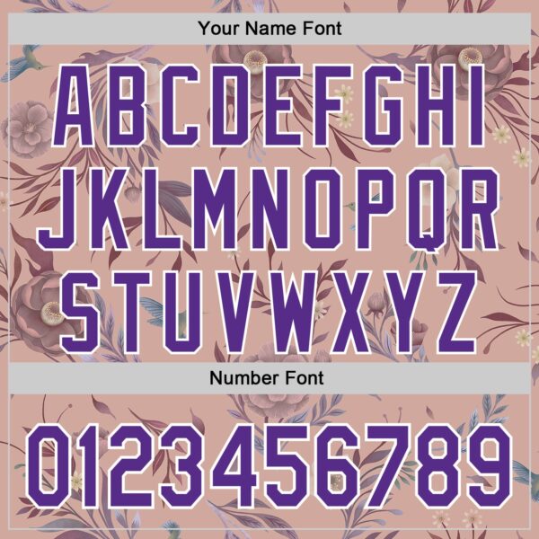 Custom Pink Purple-White Episodic Drawing Camellia Blooms Authentic Baseball Jersey