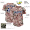 Custom Pink Navy-White Episodic Drawing Carnation Authentic Baseball Jersey