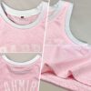 Custom Light Pink White Authentic Throwback Basketball Jersey