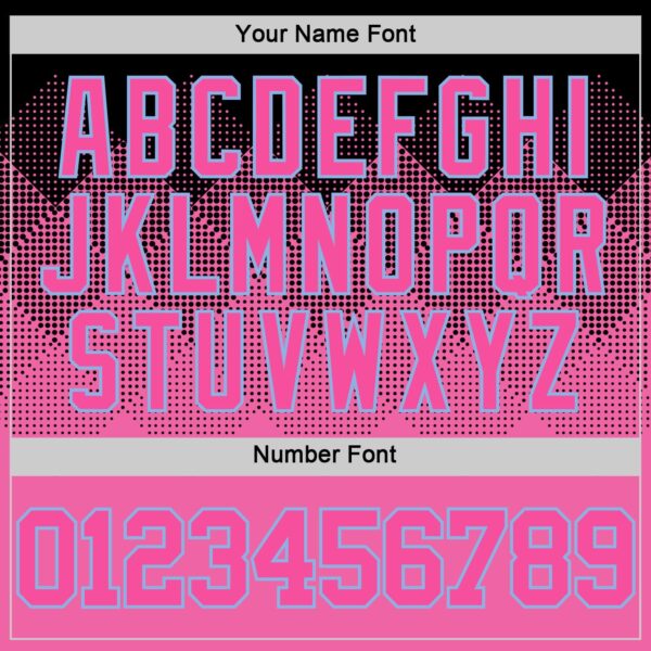 Custom Black Pink-Light Blue Gradient Square Shapes Round Neck Sublimation Basketball Suit Jersey