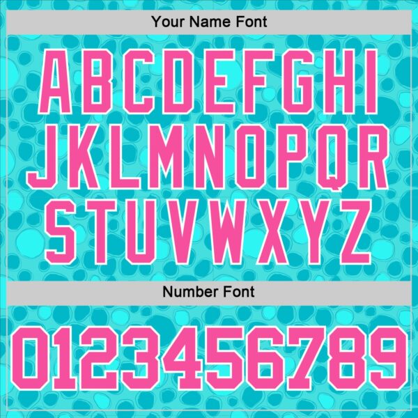 Custom Aqua Pink-White Leopard Print Round Neck Sublimation Basketball Suit Jersey