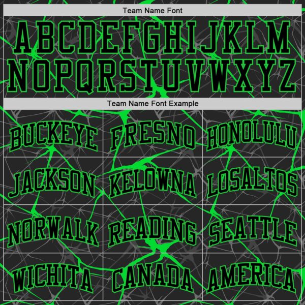 Custom Black Neon Green Abstract Network Round Neck Sublimation Basketball Suit Jersey