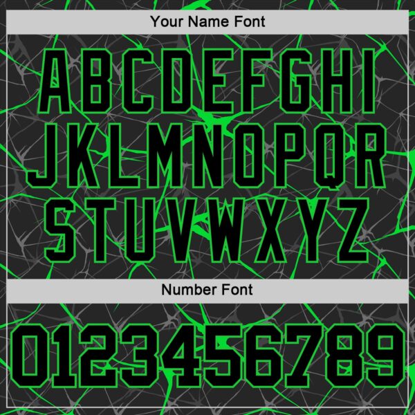 Custom Black Neon Green Abstract Network Round Neck Sublimation Basketball Suit Jersey