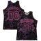 Custom Black Pink Fragment Art Round Neck Sublimation Basketball Suit Jersey
