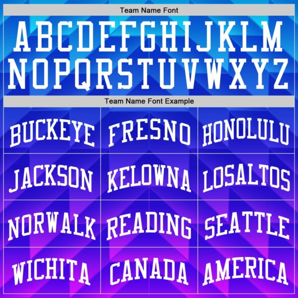 Custom Royal White-Hot Pink Gradient Geometric Shape Round Neck Sublimation Basketball Suit Jersey