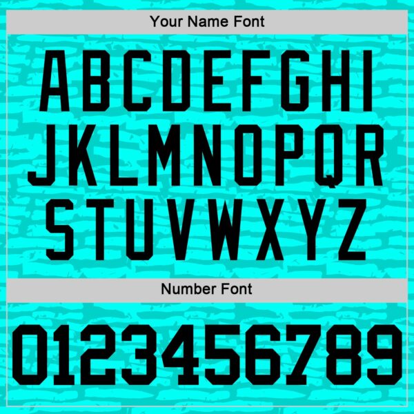 Custom Aqua Black Fragment Art Round Neck Sublimation Basketball Suit Jersey