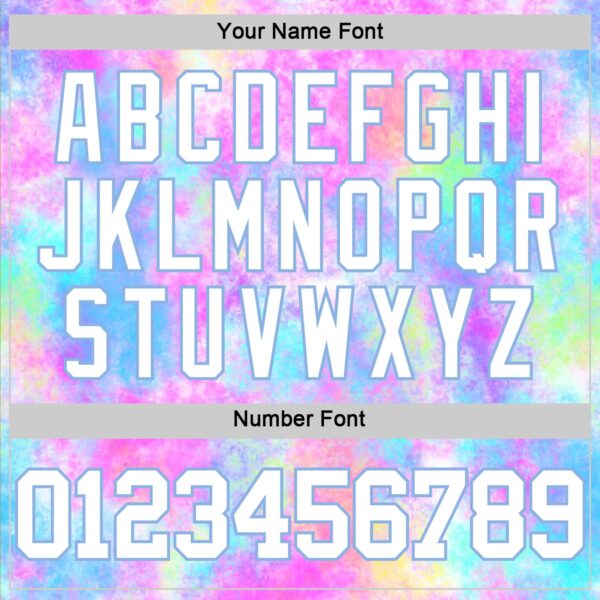 Custom Tie Dye White-Light Blue Round Neck Sublimation Basketball Suit Jersey