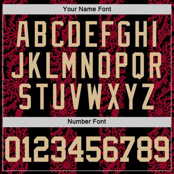 Custom Black Vegas Gold-Red Abstract Shape Round Neck Sublimation Basketball Suit Jersey