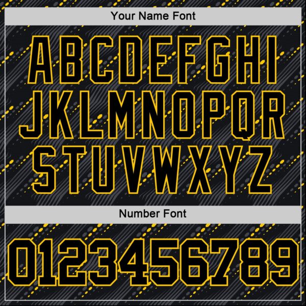 Custom Black Yellow Slant Lines Round Neck Sublimation Basketball Suit Jersey