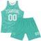 Custom Aqua White Fluid Art Round Neck Sublimation Basketball Suit Jersey