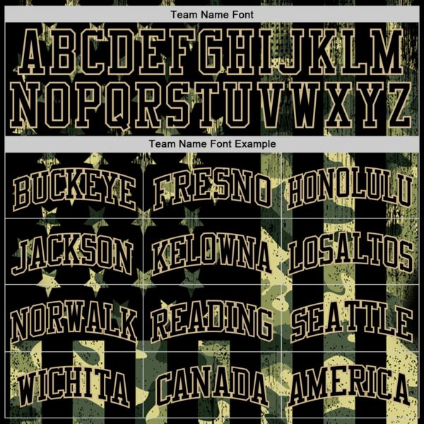 Custom Camo Black-Vegas Gold American Flag Round Neck Sublimation Salute To Service Basketball Suit Jersey