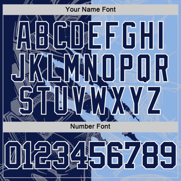 Custom Graffiti Pattern Navy Light Blue-White Scratch Round Neck Sublimation Basketball Suit Jersey