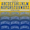 Custom Yellow Royal-White Fade Fashion Round Neck Sublimation Basketball Suit Jersey