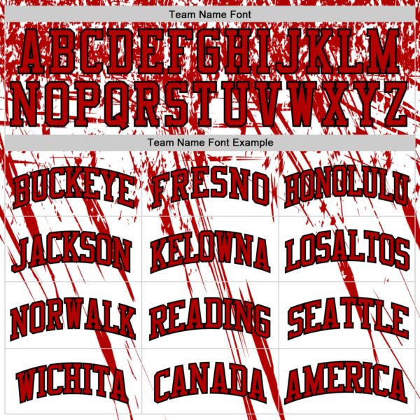 Custom White Red-Black Splash Round Neck Sublimation Basketball Suit Jersey