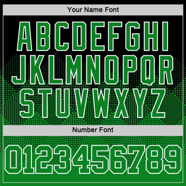 Custom Black Grass Green-White Gradient Square Shapes Round Neck Sublimation Basketball Suit Jersey