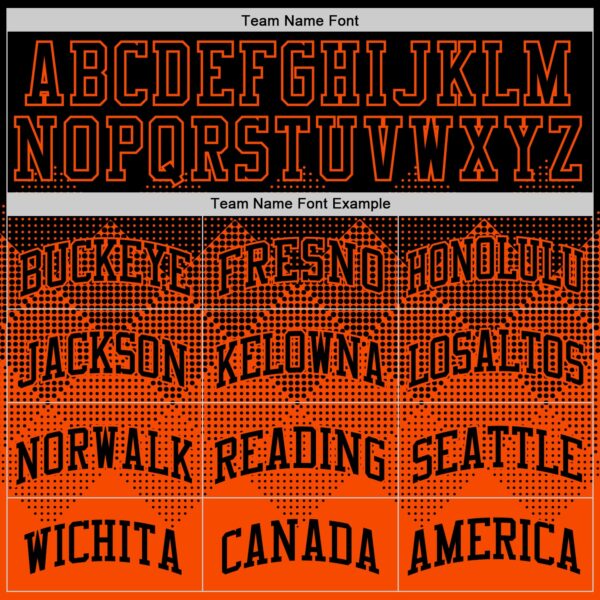 Custom Black Orange Gradient Square Shapes Round Neck Sublimation Basketball Suit Jersey