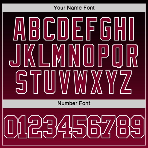 Custom Black Crimson-White Fade Fashion Round Neck Sublimation Basketball Suit Jersey