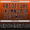 Custom Orange Black-White Gradient Square Shapes Round Neck Sublimation Basketball Suit Jersey