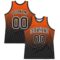Custom Orange Black-White Gradient Square Shapes Round Neck Sublimation Basketball Suit Jersey