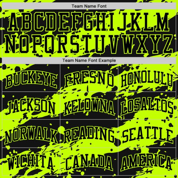 Custom Black Neon Green Splash Round Neck Sublimation Basketball Suit Jersey