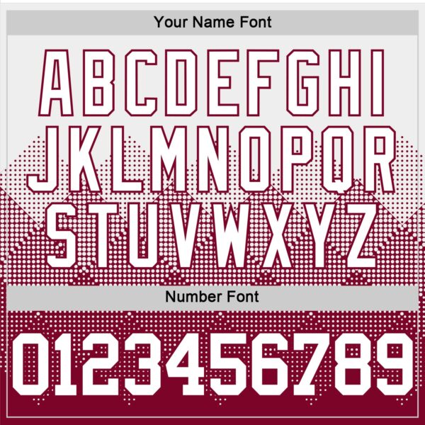 Custom White Maroon Gradient Square Shapes Round Neck Sublimation Basketball Suit Jersey