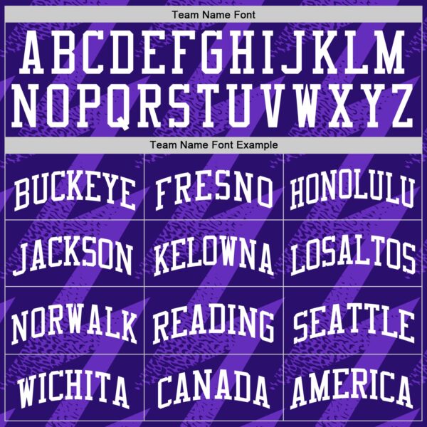 Custom Purple White Zigzag Shape Round Neck Sublimation Basketball Suit Jersey