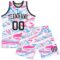 Custom Figure Black Pink-Light Blue Fluid Art Round Neck Sublimation Basketball Suit Jersey