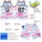Custom Figure Black Pink-Light Blue Fluid Art Round Neck Sublimation Basketball Suit Jersey