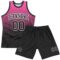 Custom Pink Black-White Fade Fashion Round Neck Sublimation Basketball Suit Jersey
