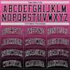 Custom Pink Black-White Fade Fashion Round Neck Sublimation Basketball Suit Jersey