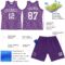 Custom Purple White Geometric Shape Round Neck Sublimation Basketball Suit Jersey