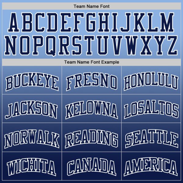 Custom Light Blue Navy-White Fade Fashion Round Neck Sublimation Basketball Suit Jersey