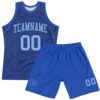Custom Royal Light Blue Dot Round Neck Sublimation Basketball Suit Jersey