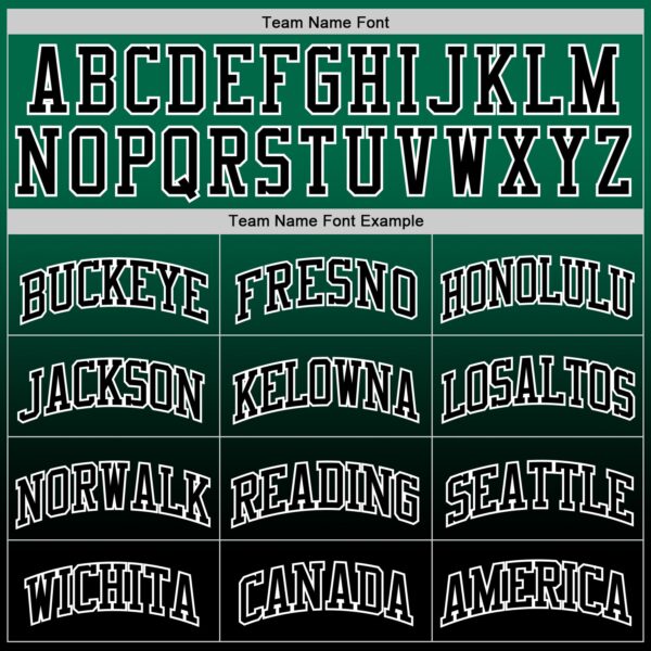 Custom Kelly Green Black-White Fade Fashion Round Neck Sublimation Basketball Suit Jersey