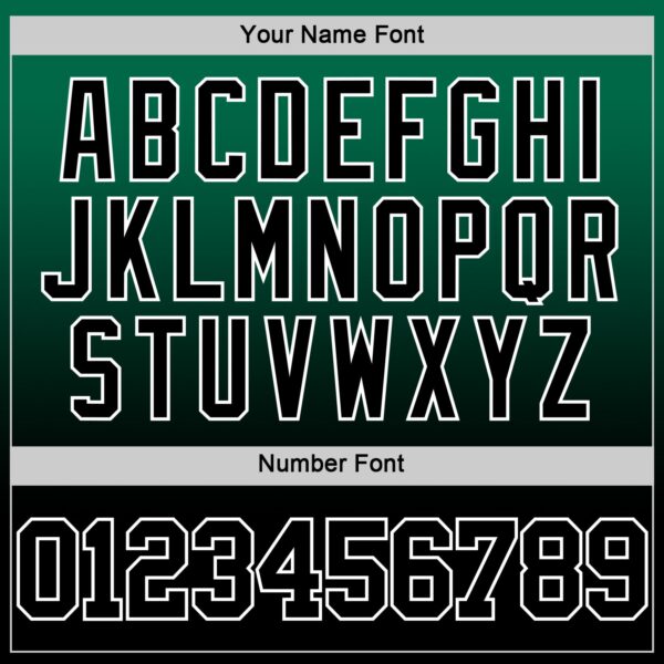 Custom Kelly Green Black-White Fade Fashion Round Neck Sublimation Basketball Suit Jersey