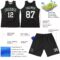 Custom Black White-Neon Green Line Round Neck Sublimation Basketball Suit Jersey