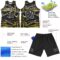 Custom Black Gold-White Line Round Neck Sublimation Basketball Suit Jersey