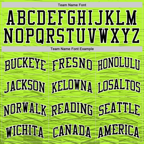 Custom Neon Green Black-White Line Round Neck Sublimation Basketball Suit Jersey