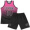 Custom Pink Black-White Fade Fashion Round Neck Sublimation Basketball Suit Jersey