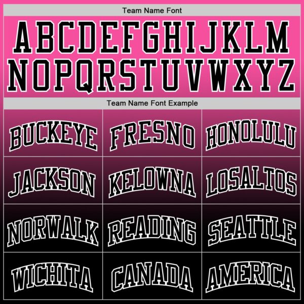 Custom Pink Black-White Fade Fashion Round Neck Sublimation Basketball Suit Jersey