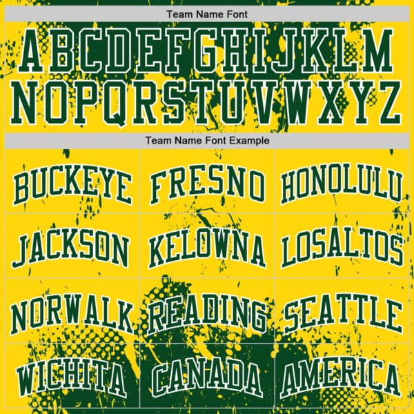 Custom Green Yellow-White Abstract Splatter Grunge Art Round Neck Sublimation Basketball Suit Jersey