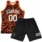 Custom Black White-Orange Fluid Art Round Neck Sublimation Basketball Suit Jersey