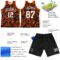 Custom Black White-Orange Fluid Art Round Neck Sublimation Basketball Suit Jersey
