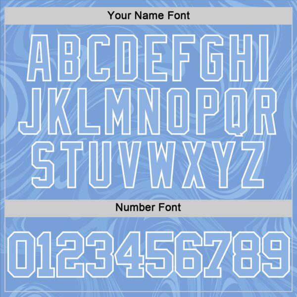 Custom Light Blue White Splash Round Neck Sublimation Basketball Suit Jersey